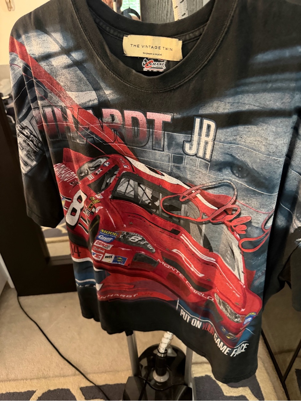 The Vintage Twin Dale Earnhardt Jr. Graphic Tee - Black & Red XL